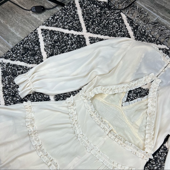 Deep V-neck Fit&Flare Dress (NWOT) Meduim - Picture 9 of 12